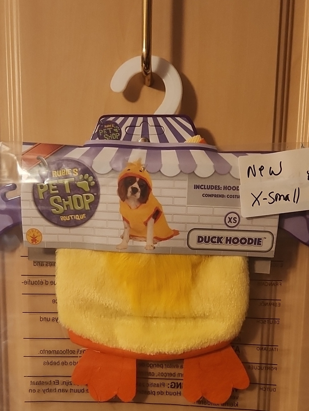 Rubie's Yellow and Orange Duck Hoodie Pet Costume